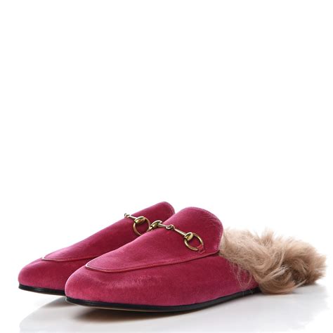 pink fur gucci slipper 38|Gucci Princetown Slippers in Pink .